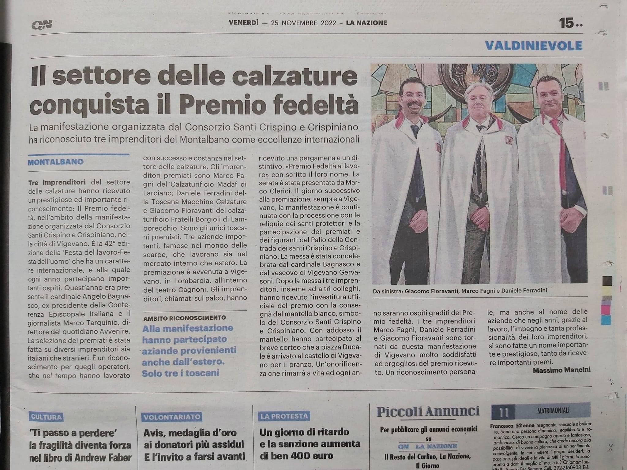 Il settore delle calzature conquista il Premio fedeltà